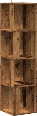 Immagine prodotto di vidaXL Scaffale angolare in legno vecchio 33x33x132 cm Materiale a base di legno