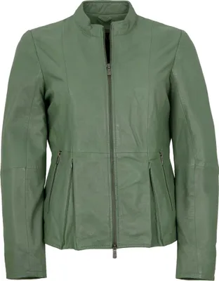 Produktbild von Jilani Collection - Damen Lederjacke Lammnappa sea green : 46
