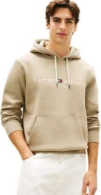 Produktbild von Tommy Hilfiger Herren Hoodie Logo mit Kapuze, Beige (Keystone), M
