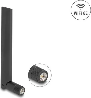 Image de DELOCK WiFi 6E Antenne SMA Stecker 3 dBi m. Kippgelenk schw.