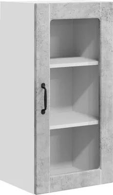 Immagine prodotto di Mobile in vetro da parete LUCCA Grigio Cemento 40 x 31 x 80 cm