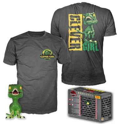 Produktbild von Funko Pop Und Kurzarm-t-shirt Jurassic Park Clever Raptor 9 Cm Mehrfarbig XL Mehrfarbig XL