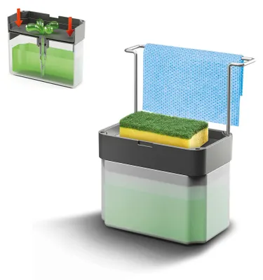 Imagen del producto de metaltex 297529000, Dispensador de jabón Spongetex de metaltex, 0,75 litros, plástico
