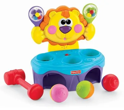 Image de Lion musical a balles - fisher price - p8792 - jeu de marteau