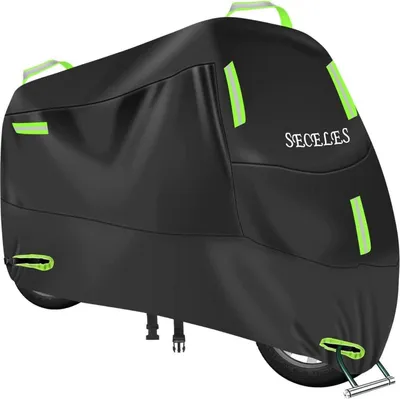 Produktbild von Motorrad Abdeckplane 300D Wasserdicht 200x90x100 cm Fluoreszierendes Grün M