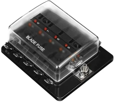 10-fach Sicherungskasten DC 12–32V mit LED-Warnleuchte