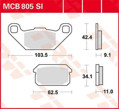 Immagine prodotto di TRW Pastiglia freno Trw Sinter Mcb 805 Si