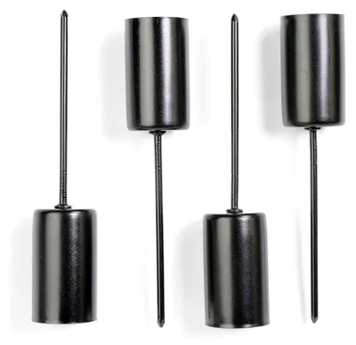Produktbild von Stabkerzenhalter aus Metall, 2,3 x 11 cm, 4 Stück, Schwarz, für Adventskranz und Dekoration