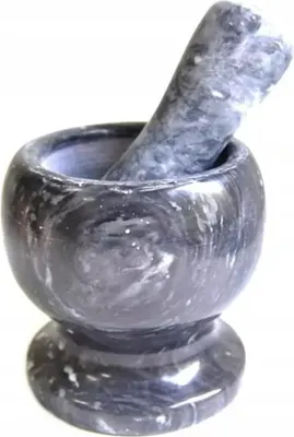 Image de Mortier de cuisine en pierre pour épices avec pilon pour herbes aromatiques et épices XL