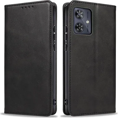 Produktbild von Handyhülle für Motorola Moto G54 Kunstleder Flip Cover Hülle Handytasche Case Kartenfach Farbe: Schwarz