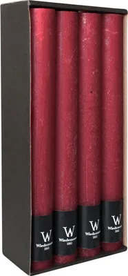 Produktbild von Stabkerzen aus Paraffin, Bordeaux, Marble Rustik, Wiedemann, 280/35 mm, Brenndauer ca. 30h, 8 Stück