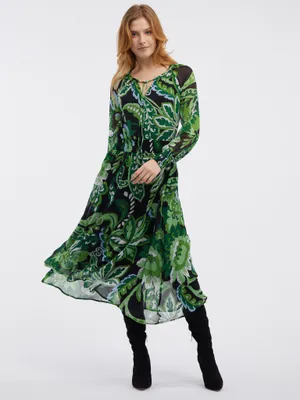 Produktbild von Orsay Grünes Damenkleid mit Blumenmuster 1000332867000__34