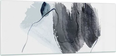 Produktbild von Bilder auf glas - Einteilig - Blau Grau Aquarell - 100x40cm - Glasbilder - Wandbilder - Bilder - zum Aufhängen bereit - Wanddekoration aus Glas - Glas Bilder - Wandbild auf Glas - GAB100x40-4975