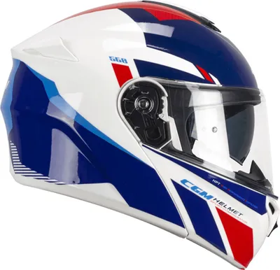 Produktbild von Modular Helm CGM 568S BER SPORT Weiß Blau Rot größe M