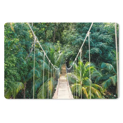 Produktbild von MuchoWow® Mauspad Mousepad Dschungel - Palme - Brücke - Natur - Pflanzen 27x18 cm - Mousepads - Maus Mat - Pad - Mausunterlage - Büroartikel - Desk Matten