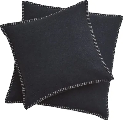 Obrázok produktu pre Poťah na vankúš, antracitová farba, dekoratívny vankúš z bavlny, jemne vláknitý, mäkký, 50x50 cm