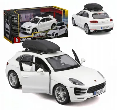 Obrázek produktu pro Bburago, model auta Porsche Macan, měřítko 1:24 – kvalitní kovové SUV, hračka pro sběratele