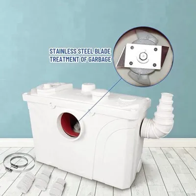 Produktbild von Hebeanlage - 700W Abwasserpumpe für Toiletten - Fäkalienpumpe mit 4 Einlässen für Keller und Wohnmobile