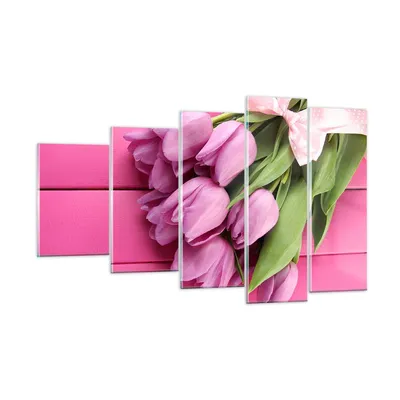 Produktbild von Bilder auf glas - Tulpen Blumenstrauß Garten - 100x60cm - Glasbilder - Wandbilder - Kunstdruck - zum Aufhängen bereit - Wanddekoration aus Glas - Glas Bilder - Wandbild auf Glas - GEG100x60-2722