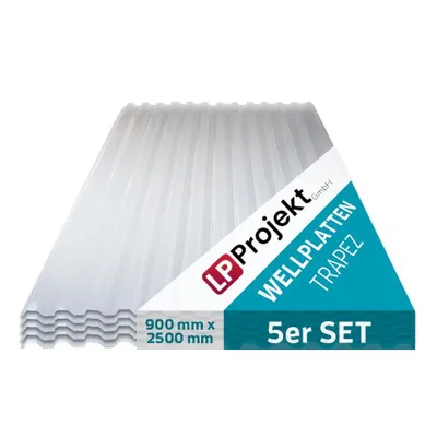 Produktbild von LP Projekt Wellplatte Trapez 90 x 250 cm - 5Stk.