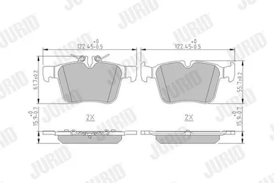 Produktbild von JURID Bremsbeläge Satz Hinten passend für MERCEDES-BENZ C-Klasse T-modell (S205) 573609J