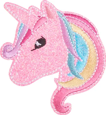 Produktbild von Glitzernde Einhorn Bügelapplikation 6,0 x 6,5 cm