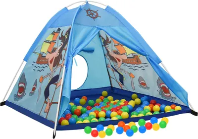 Immagine prodotto di Tenda da Gioco per Bambini Blu con 250 Palline 120x120x90 cm
