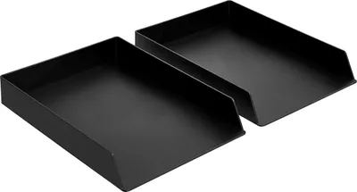 Productafbeelding van A. Basis kunststof organizer, briefhouder, rechthoekig, 2 stuks, 24,6 x 5,6 x 3 cm