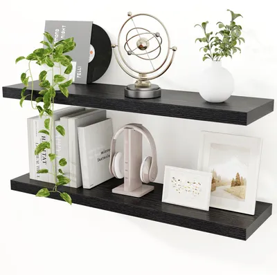 Imagen del producto de Juego de estantes de pared, extra anchos, 2 unidades, 90 cm, color , para cocina y salón
