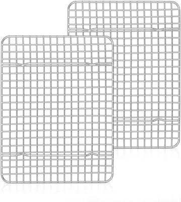 Zdjęcie produktu dla Stojak na naczynia ze stali nierdzewnej, 30 x 23 x 2 cm, prostokątny, nadający się do mycia w zmywarce, duży