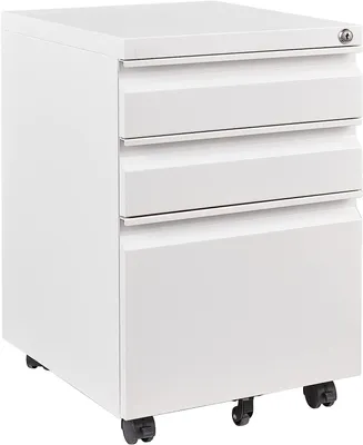 Produktbild von Rollcontainer abschließbar - Büroschrank - Archivschrank mit 3 Schubladen - 50 x 39 x 62 cm