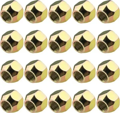 Produktbild von 20x Offene Radmuttern Kegelbund M12x1,5 16mm SW21 Gold Verzinkt für Honda Mazda Ford