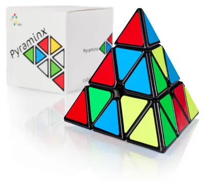 Produktbild von CUBIDI® - Zauberwürfel Pyramide - Spannender Brainteaser für Kinder und Erwachsene (mit Sticker)