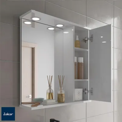 Image de Armoire à miroir LOIRA 600, une porte en verre