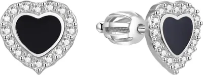 Produktbild von Silver heart earrings AGUP1624S