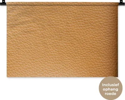 Produktbild von MuchoWow® Wandteppich Wandbehang Leder - Strukturiert - Leder-Optik - Orange 60x40 cm Tapisserie Dekoration Wandtuch - Wanddekorationen