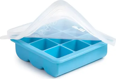 Productafbeelding van Forma voor ijsblokjes, siliconen, blauw/transparant