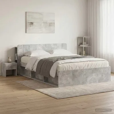 Immagine prodotto di vidaXL Testiera con contenitore, grigio cemento, materiale composito