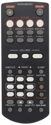 Image de Télécommande universelle pour systèmes home cinéma, compatible avec Yamaha, noire, 1 pièce