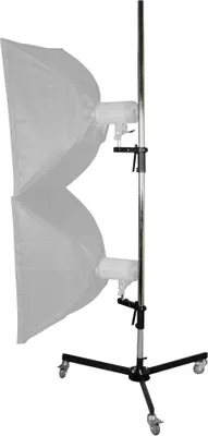 Obrázek produktu pro Walimex pro Stativ na kolečkách s 2 držáky - nastavení - max. délka stativu Zatížení: 12 kg