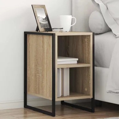 Produktbild von vidaXL Nachttisch 2 stk. Sonoma 39,5 x 30 x 50 cm Holzwerkstoff
