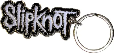 Produktbild von Slipknot White Logo Black Border Schlüsselanhänger