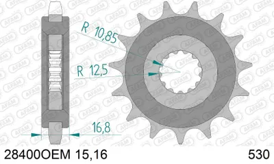 Produktbild von AFAM Kettenritzel 28400OEM-16 vorne Stahl