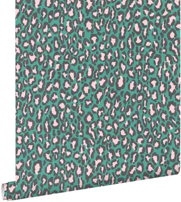 Produktbild von ESTAhome Tapete Leopardenmuster Türkis 50 x 900 cm