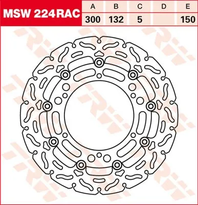 Obrázok produktu pre Plávajúci brzdový kotúč TRW Sportive MSW224RAC TDM900 RN18