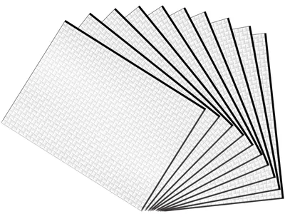 Imagen del producto de 10 láminas aislantes autoadhesivas para automóvil, de 250 x 180 x 5 mm.