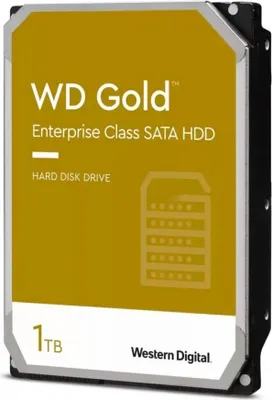 Zdjęcie produktu dla Western Digital Gold, 1 TB, 7200 RPM, 128 MB, 3.5", Serial ATA III