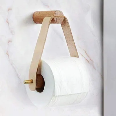 Produktbild von Wandmontierter Holz-Toilettenspülerhalter Vintage Design