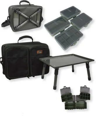 Produktbild von Prologic Cruzade Rig Station 36x28x21cm - Bivvy Table + Tackleboxen