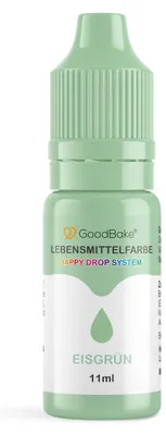 Produktbild von GoodBake Lebensmittelfarbe Eisgrün 11ml – flüssig, backfest, zum Färben von Teig & Creme